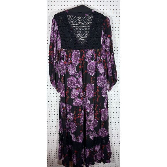 Free People floral lace maxi dress size L - Picture 4 of 7